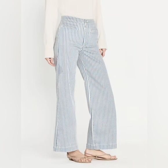 NEW FRAME Tailored Trouser in Seaport Stripe - Picture 7 of 14